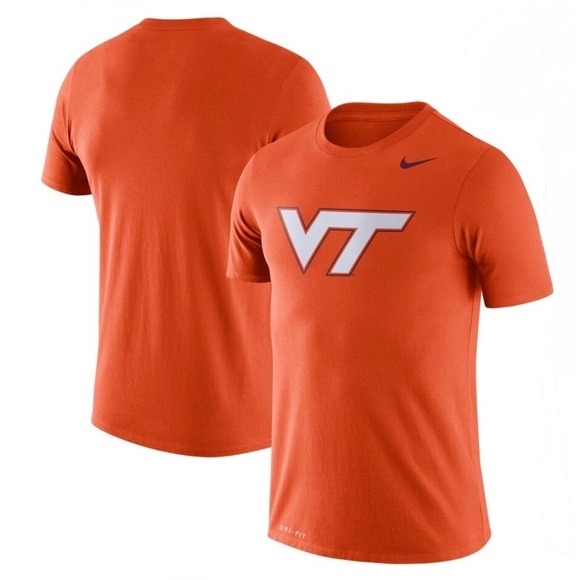 NWT Nike Dri-Fit Orange Virginia Tech Hokies Legend Performance T-Shirt Size 3XL - Picture 1 of 11